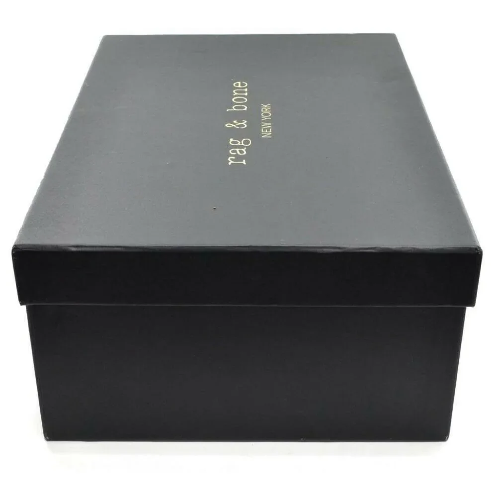 rag & bone Kerr Black Leather Back-Tab Boot 40 New